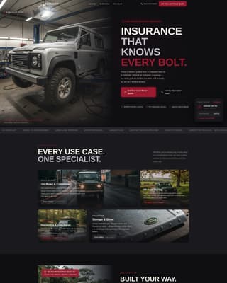 Defender - Rugged Landroverinsurance Landing Page Template