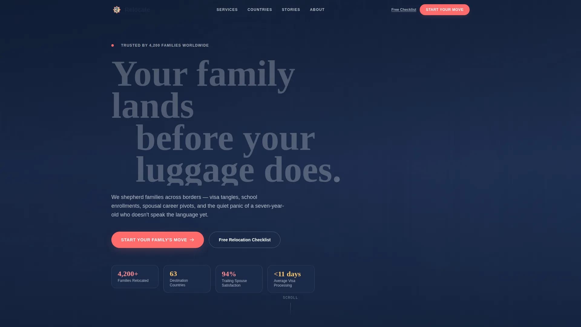 Confident - Expatriate Solutions Landing page Template
