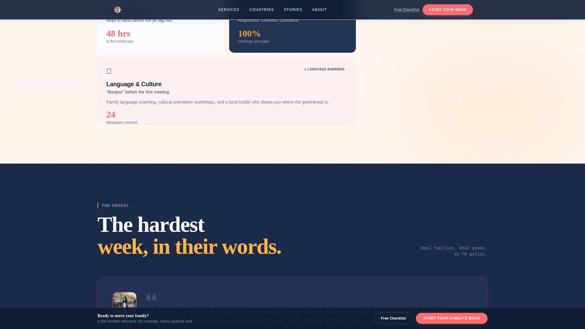 Confident - Expatriate Solutions Landing page Template