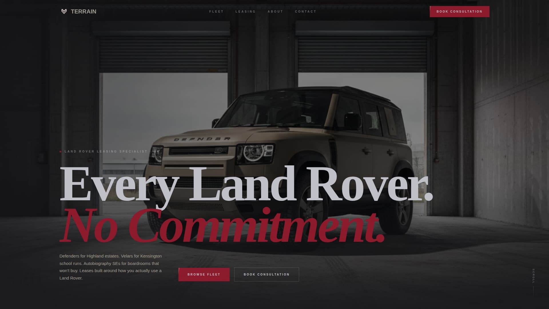 Terrain - Raw Automotive Landing Page Template