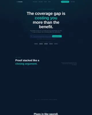 Conceive - Benefits Platform Landing page Template