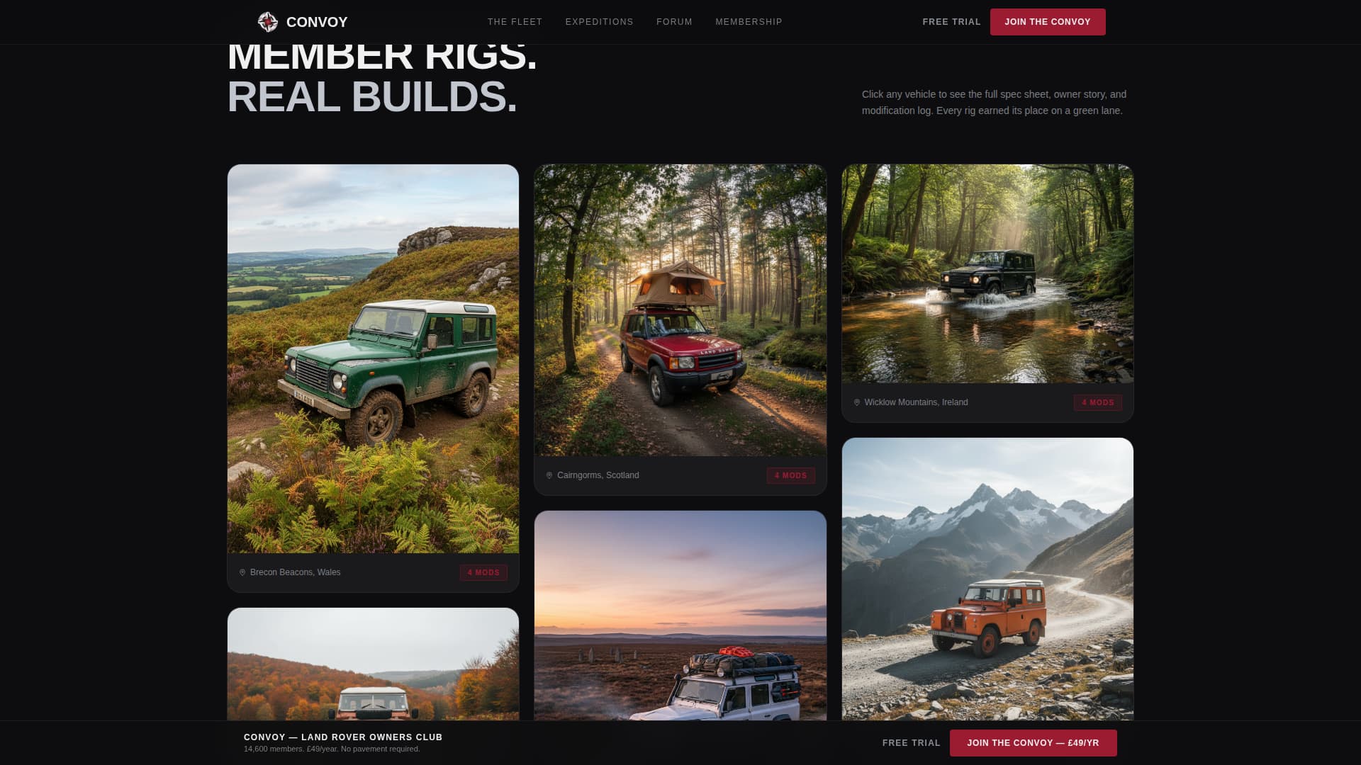 Convoy - Rugged Overlanding Landing Page Template