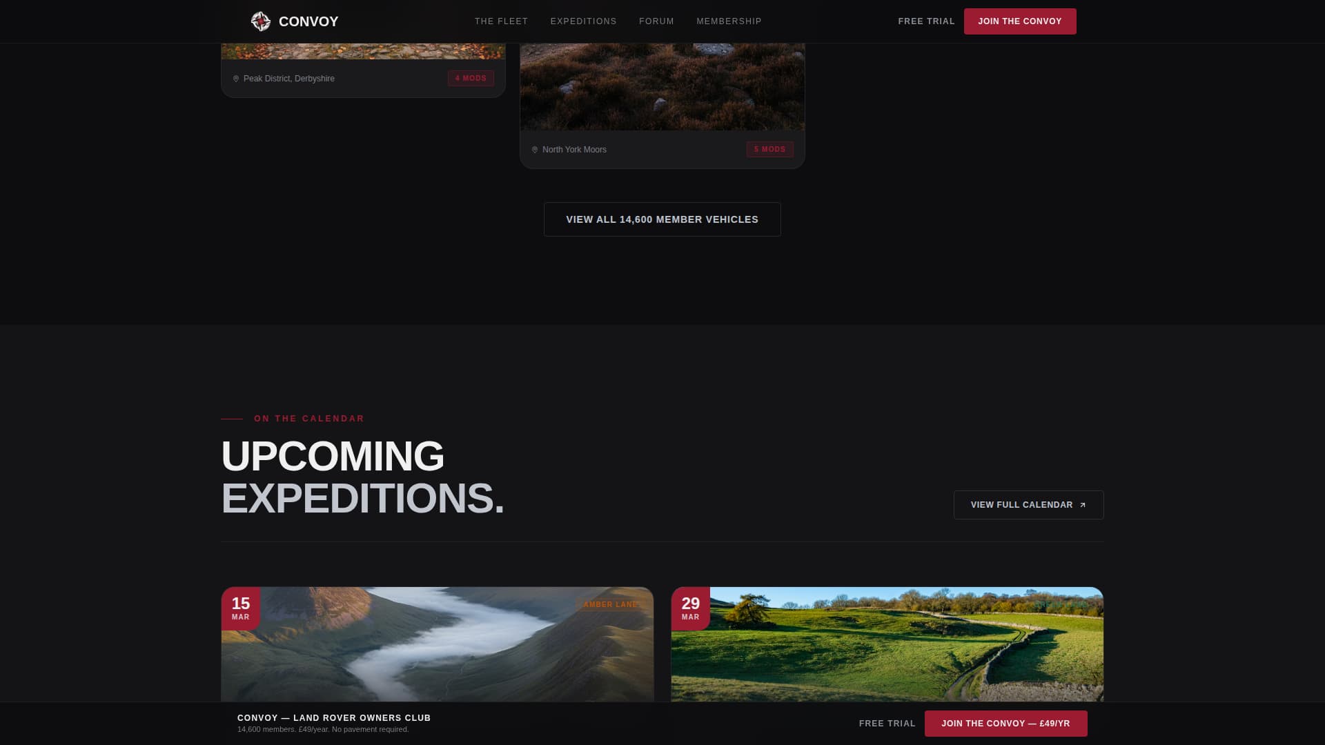 Convoy - Rugged Overlanding Landing Page Template
