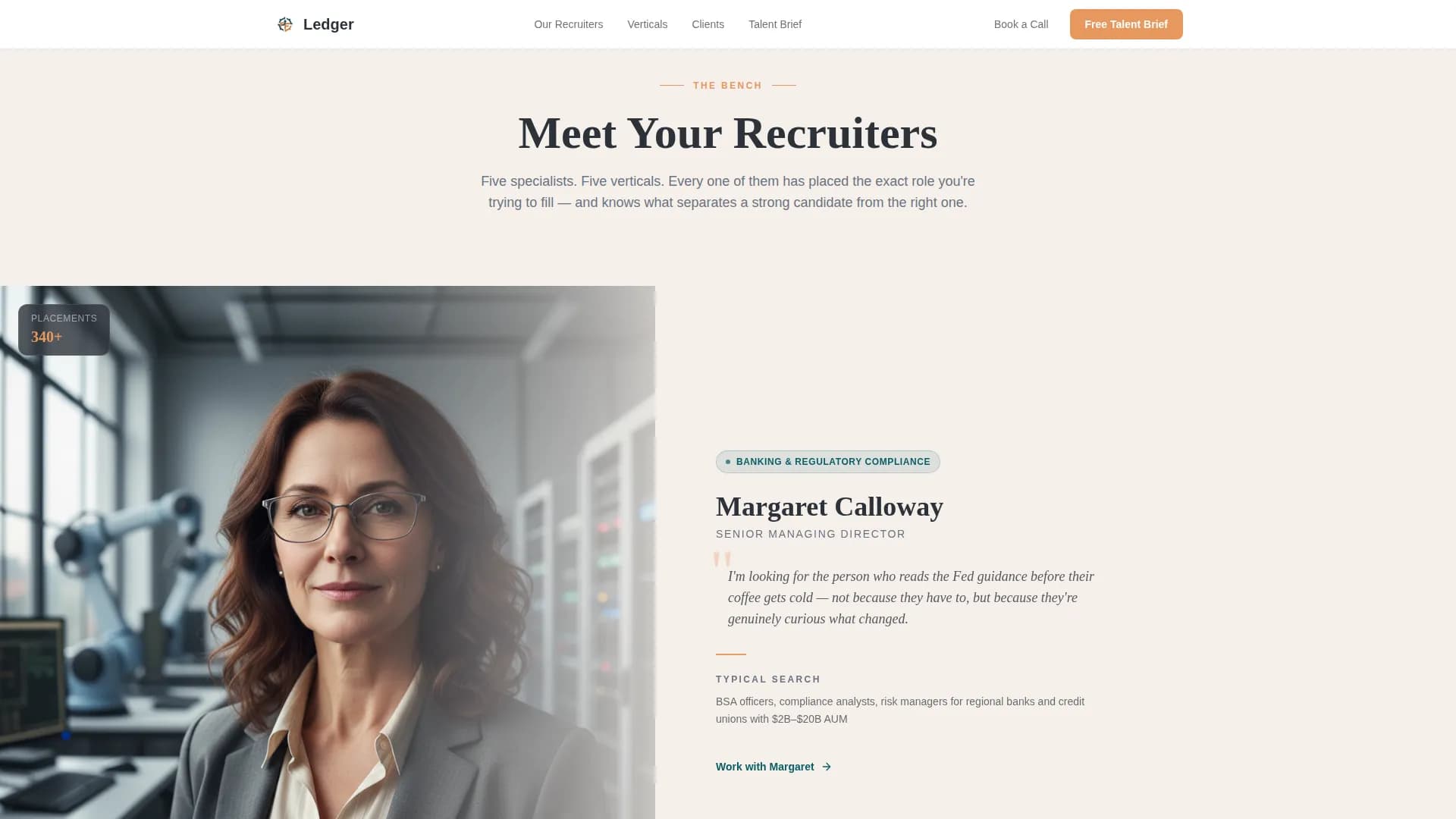 Ledger - Recruiting Agency Landing page Template