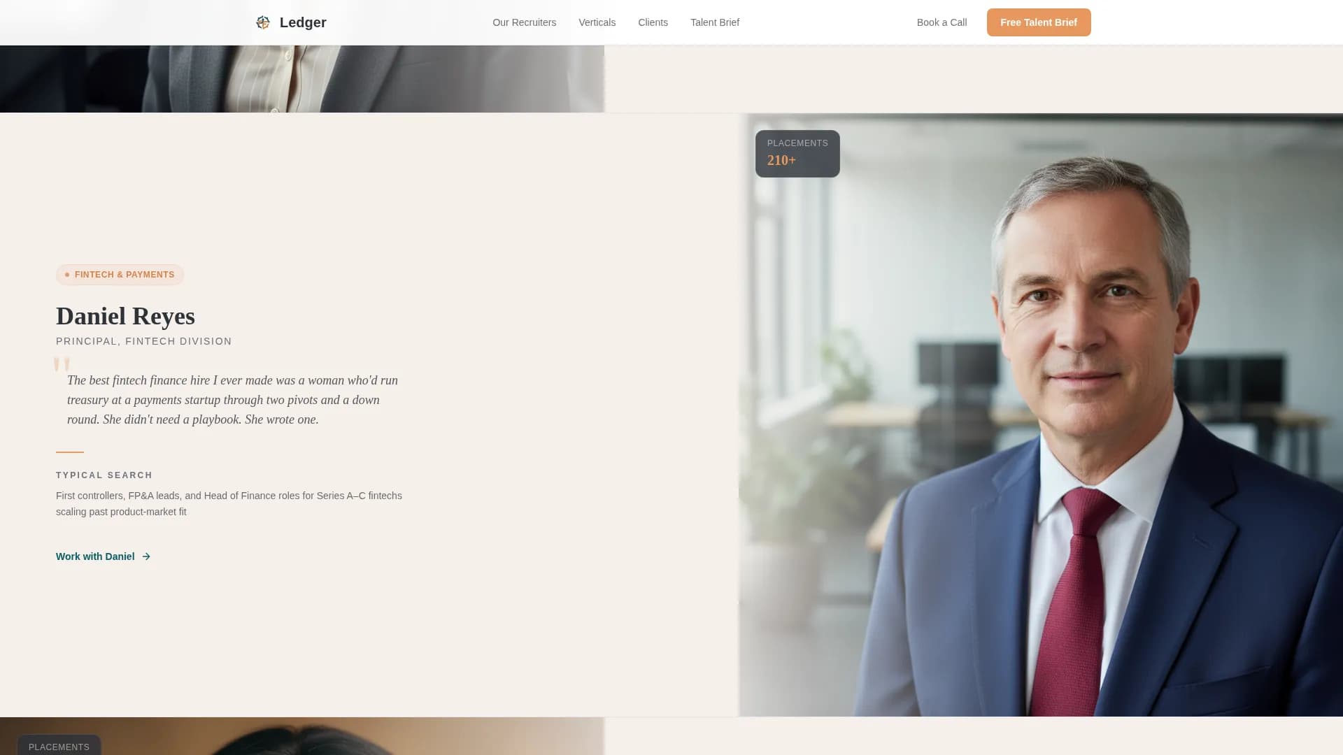 Ledger - Recruiting Agency Landing page Template