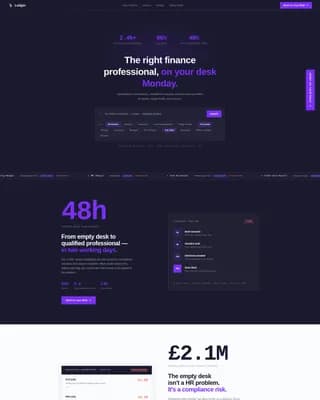 Ledger - Staffing Solutions Landing page Template