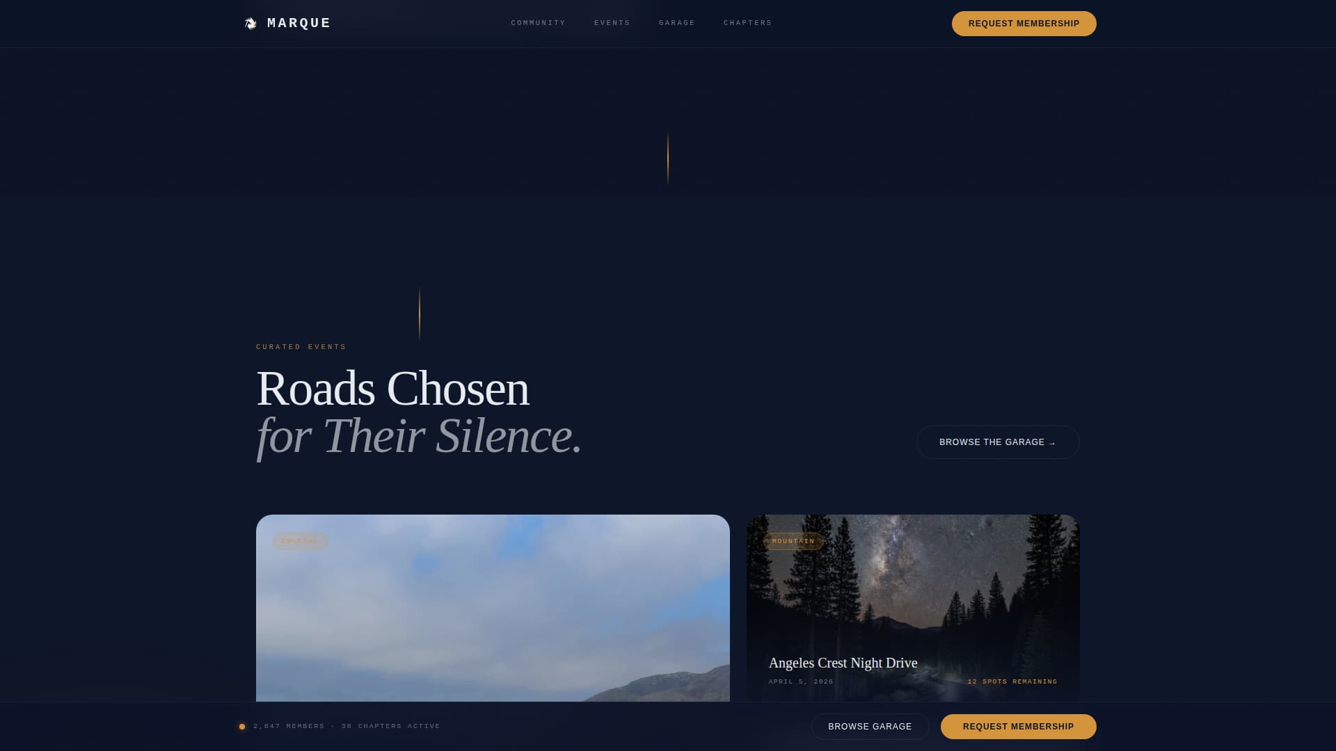 Marque - Immersive Automotive Landing Page Template