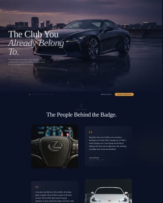 Marque - Immersive Automotive Landing Page Template