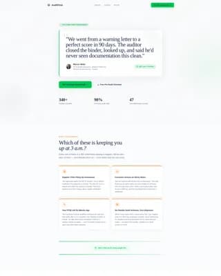 Safety - Compliance Consulting Landing page Template