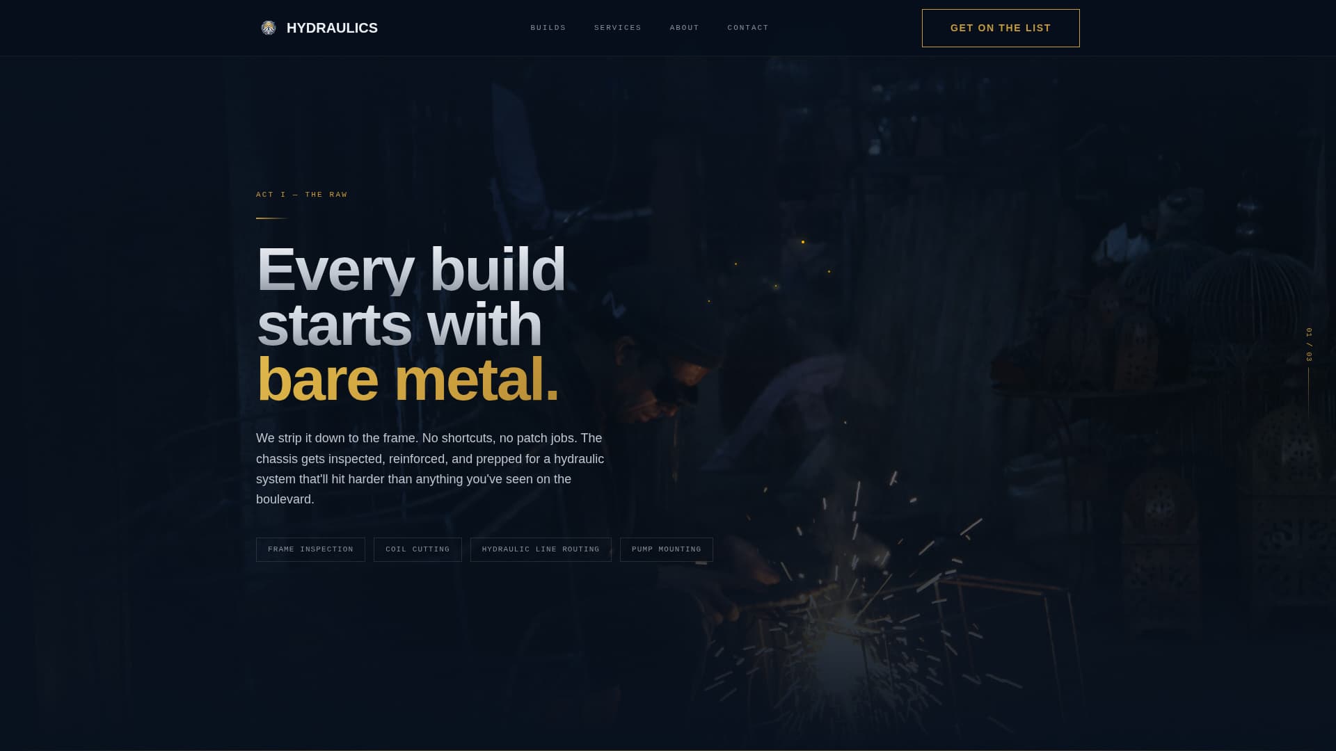 Hydraulics - Cinematic Lowrider Landing Page Template
