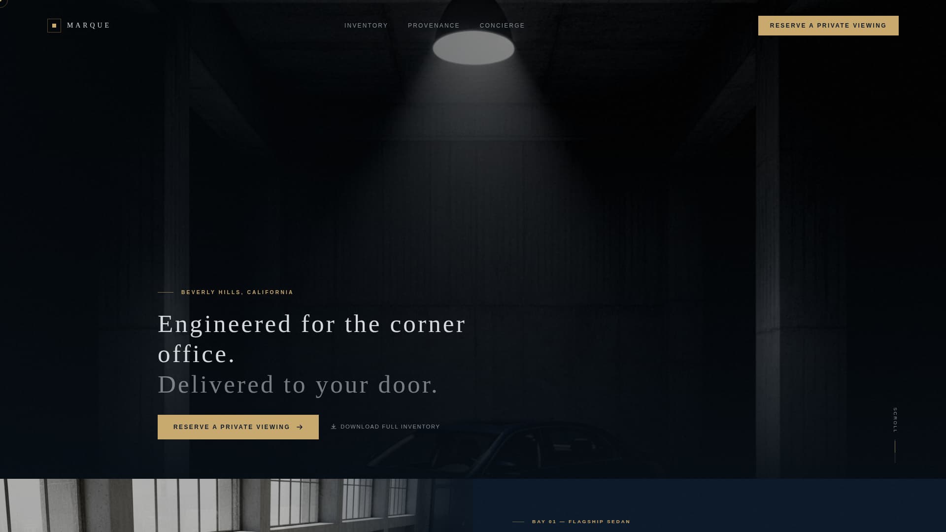 Marque - Prestigious Dealership Landing Page Template