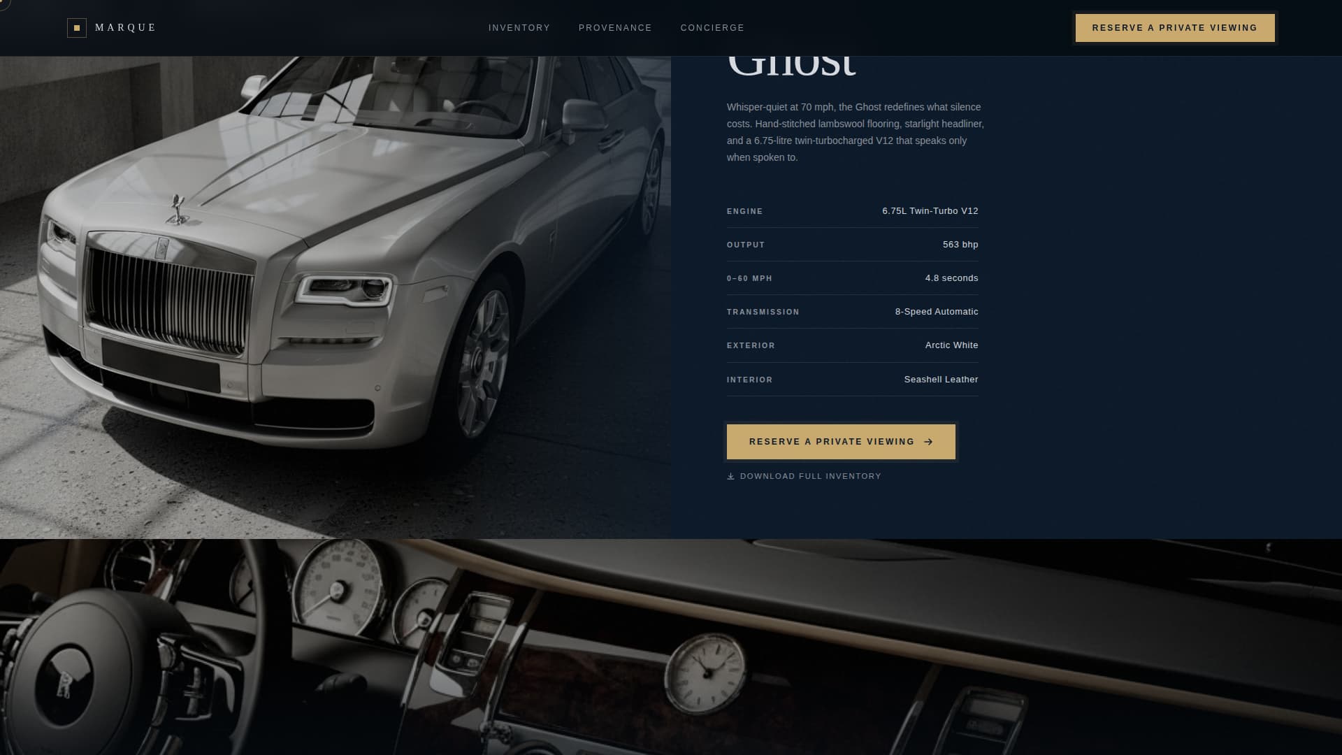 Marque - Prestigious Dealership Landing Page Template