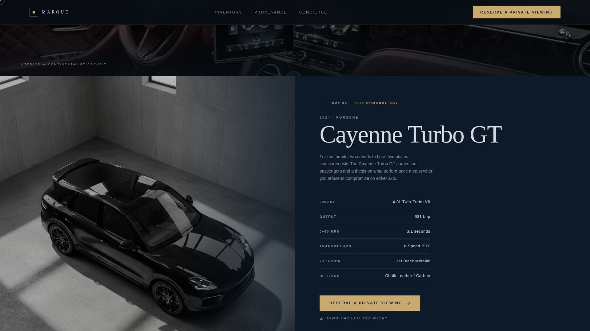 Marque - Prestigious Dealership Landing Page Template