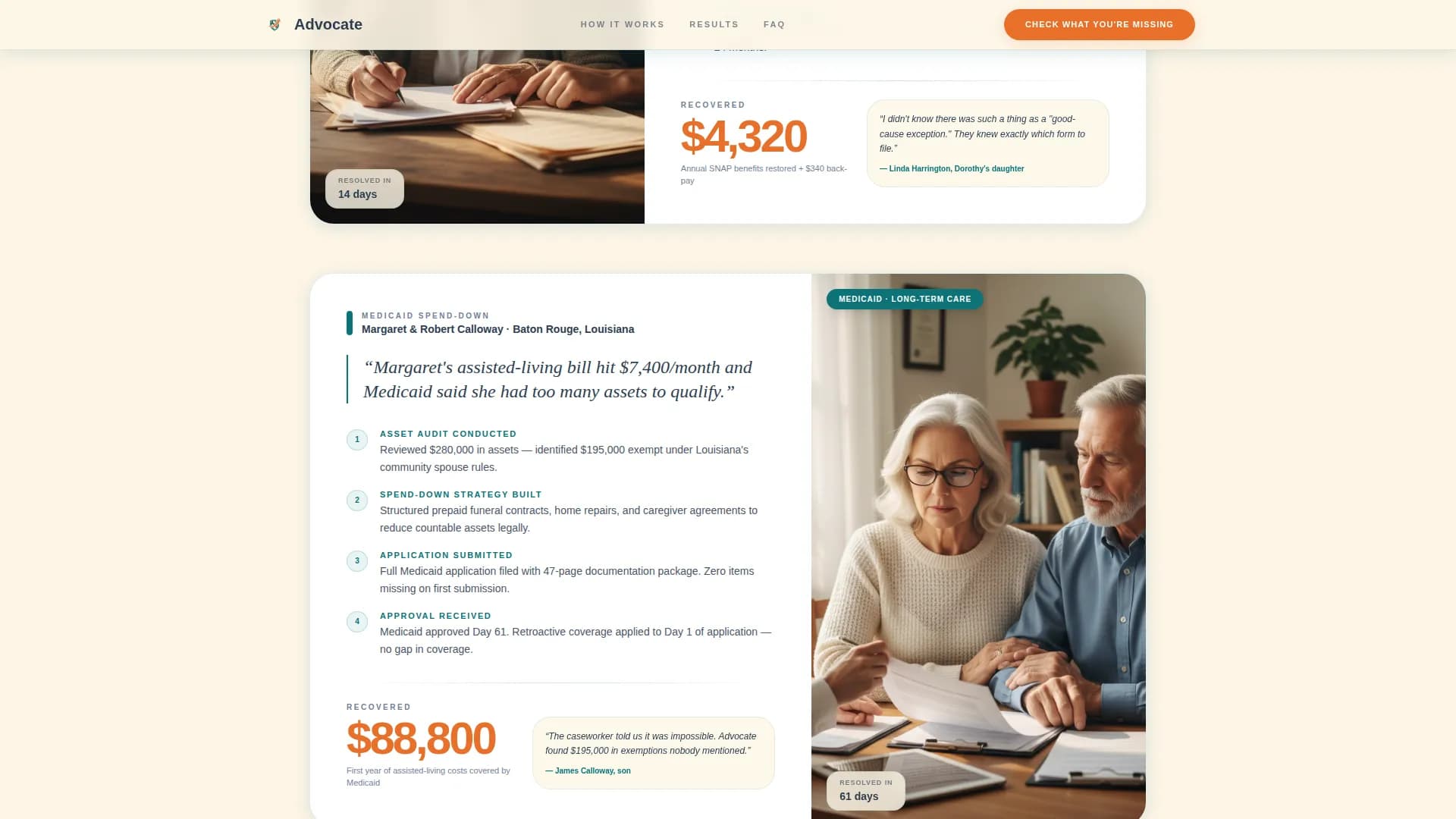 Advocate - Trusted Benefits Landing Page Template