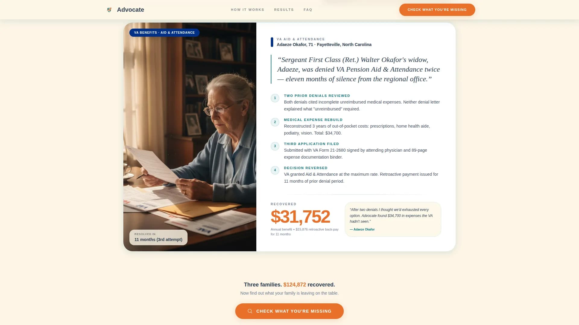 Advocate - Trusted Benefits Landing Page Template