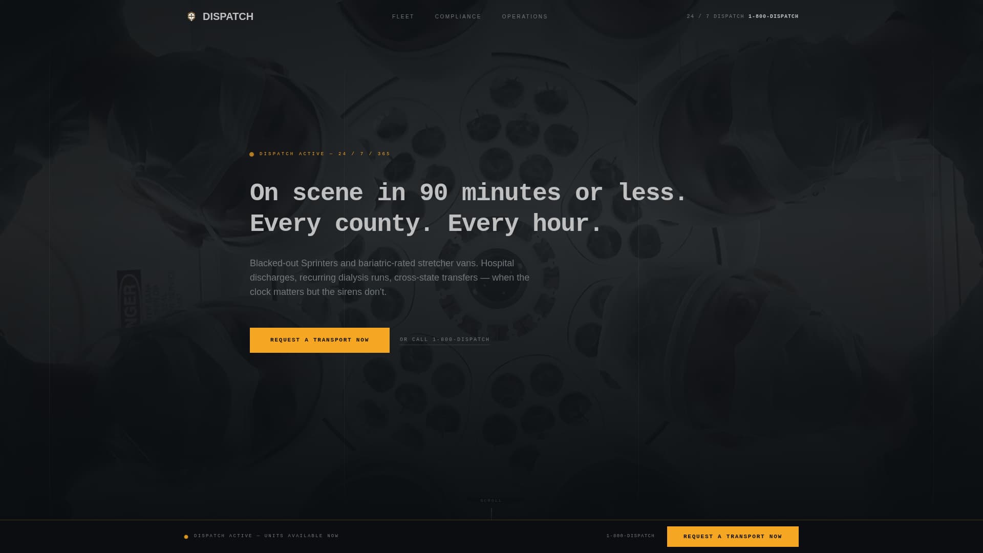 Dispatch - Reliable Medicaltransport Landing Page Template