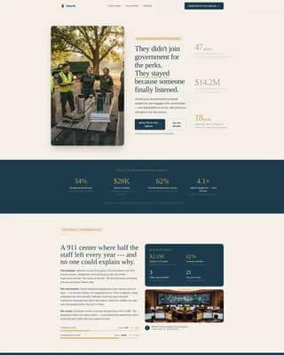Hearth - Employee Engagement Landing page Template