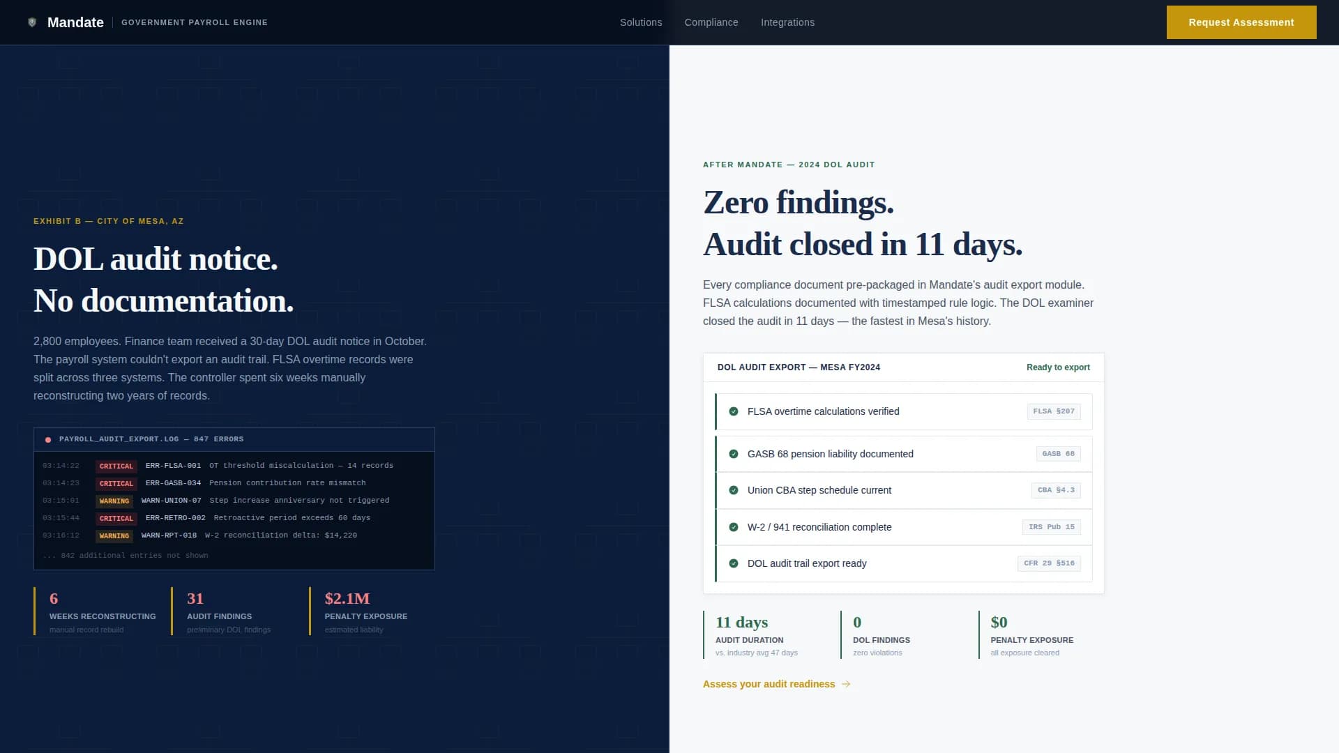 Mandate - Payroll Provider Landing page Template