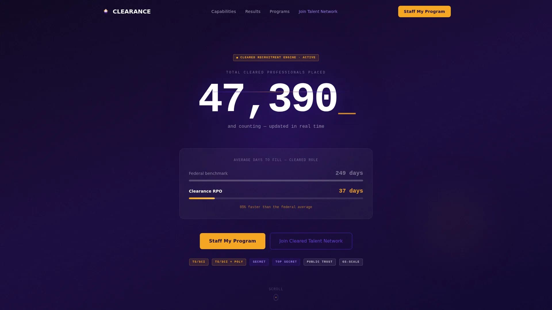 Clearance - Recruitment Services Landing page Template