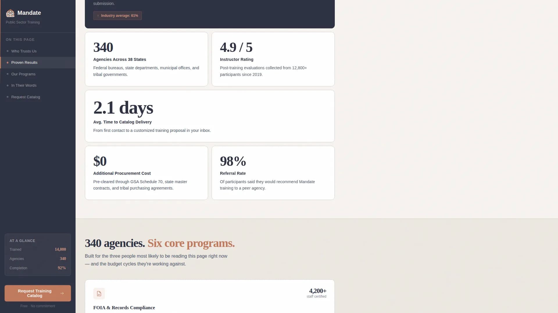 Certify - Government Training Landing page Template