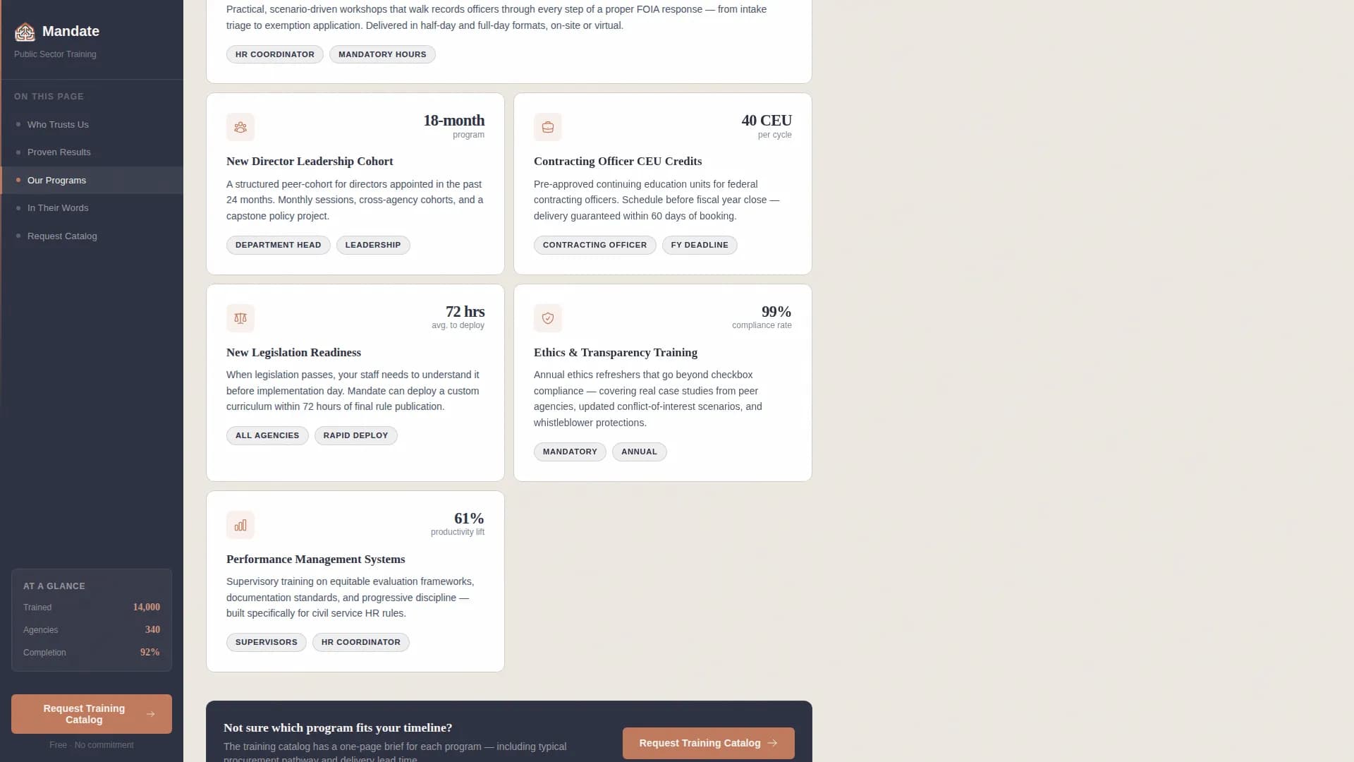 Certify - Government Training Landing page Template
