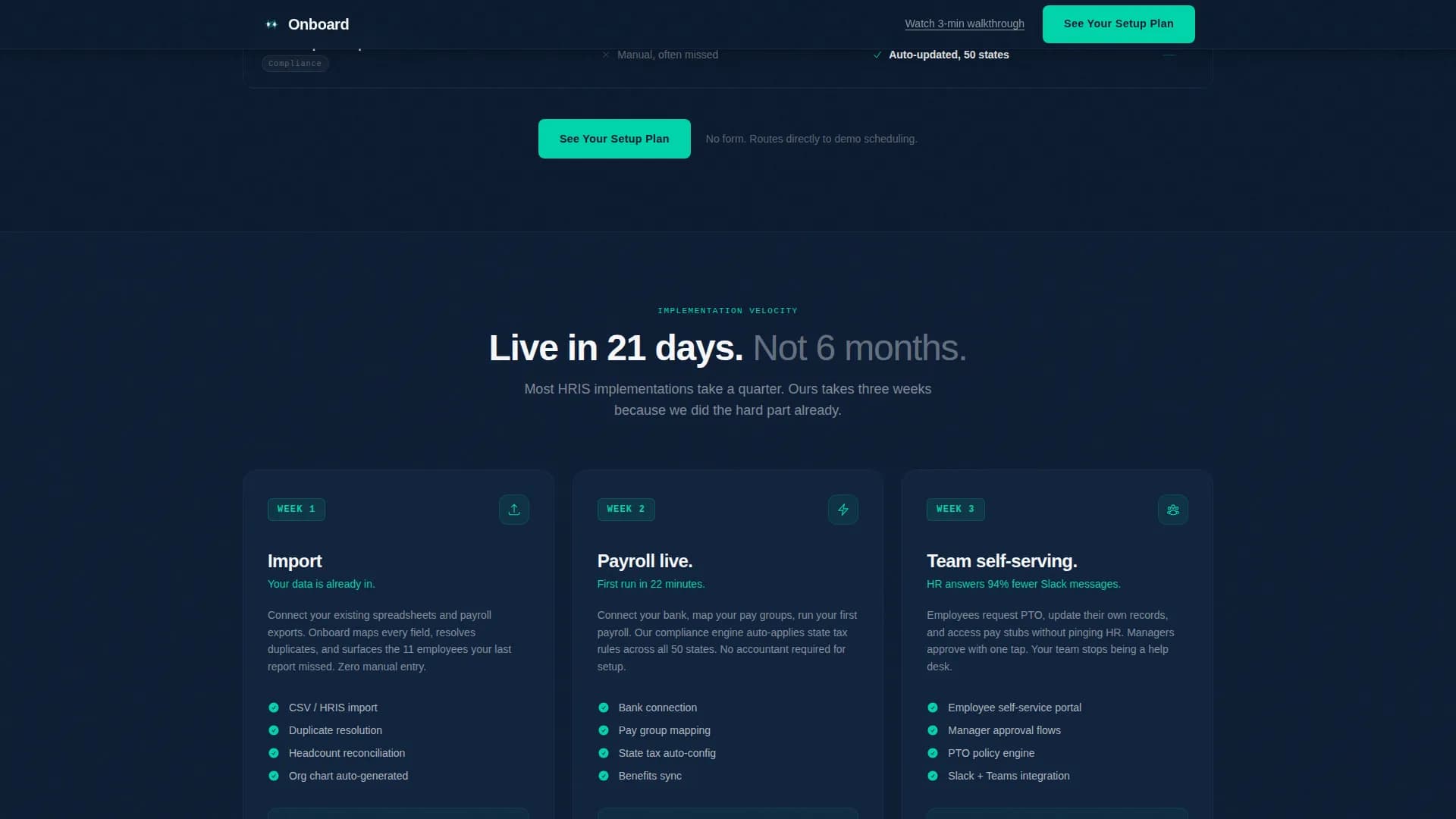 Onboard - HRIS Platform Landing page Template