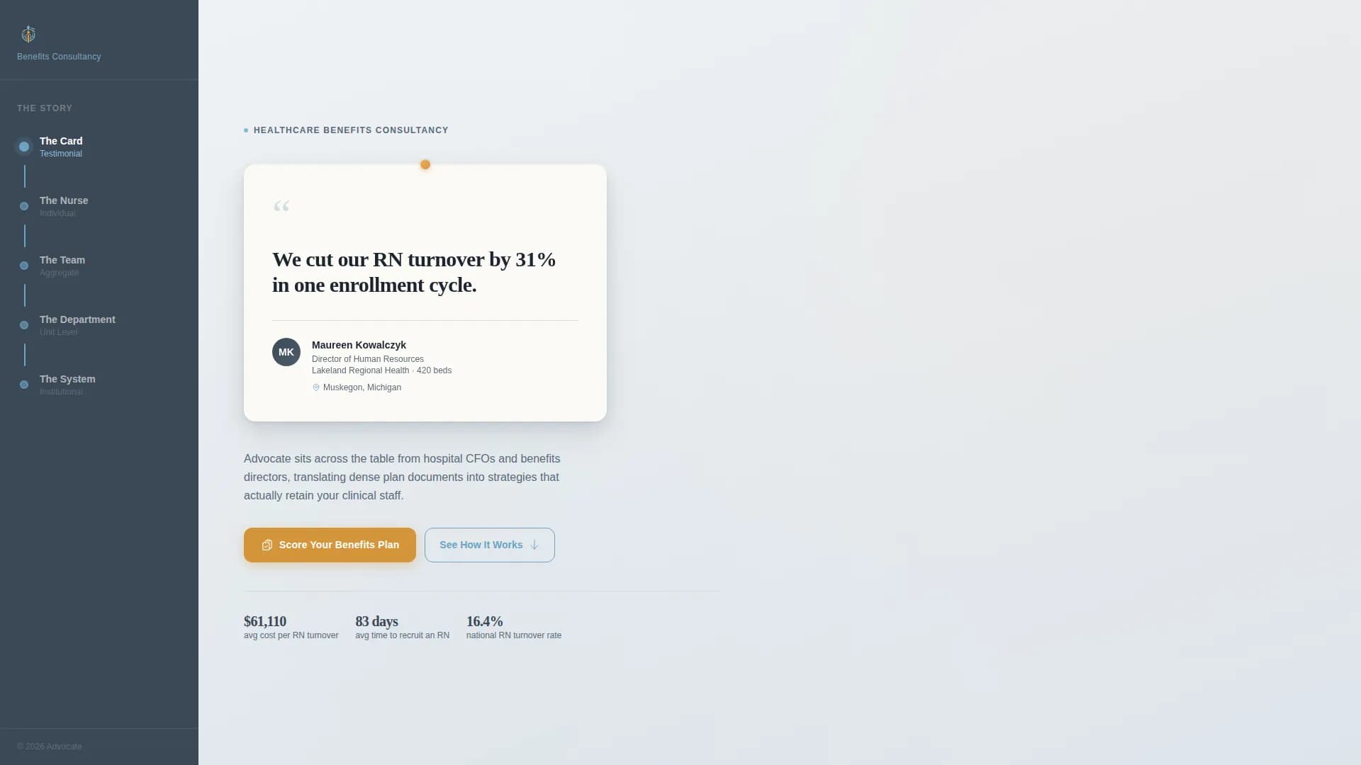 Advocate - Benefits Consulting Landing page Template