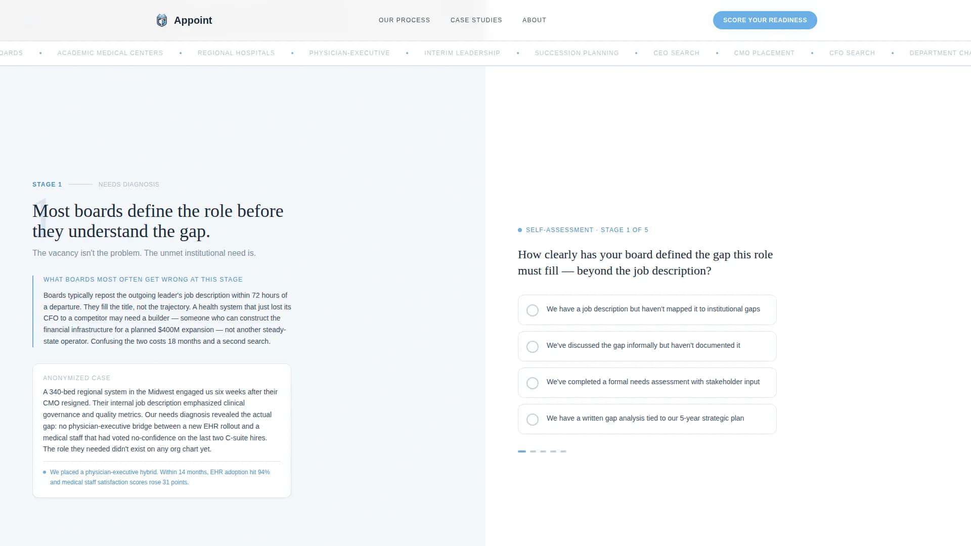 Appoint - Healthcare Executive Landing page Template