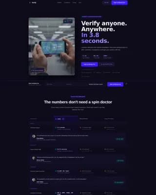 Verify - Identity Platform Landing page Template