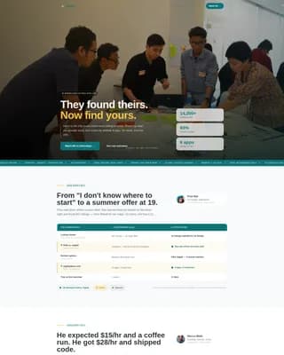 Intern - Internship Board Landing page Template