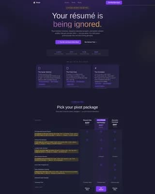 Pivot - Career Services Landing page Template