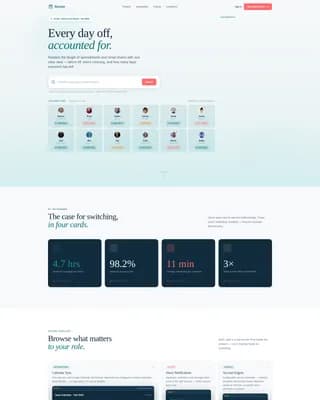 Roster - Leave Management Landing page Template