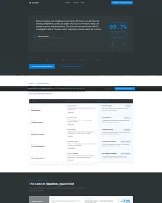 Counsel - Compliance Platform Landing page Template