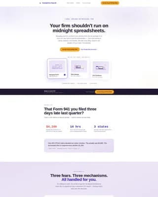 Payroll - Professional Services Landing page Template