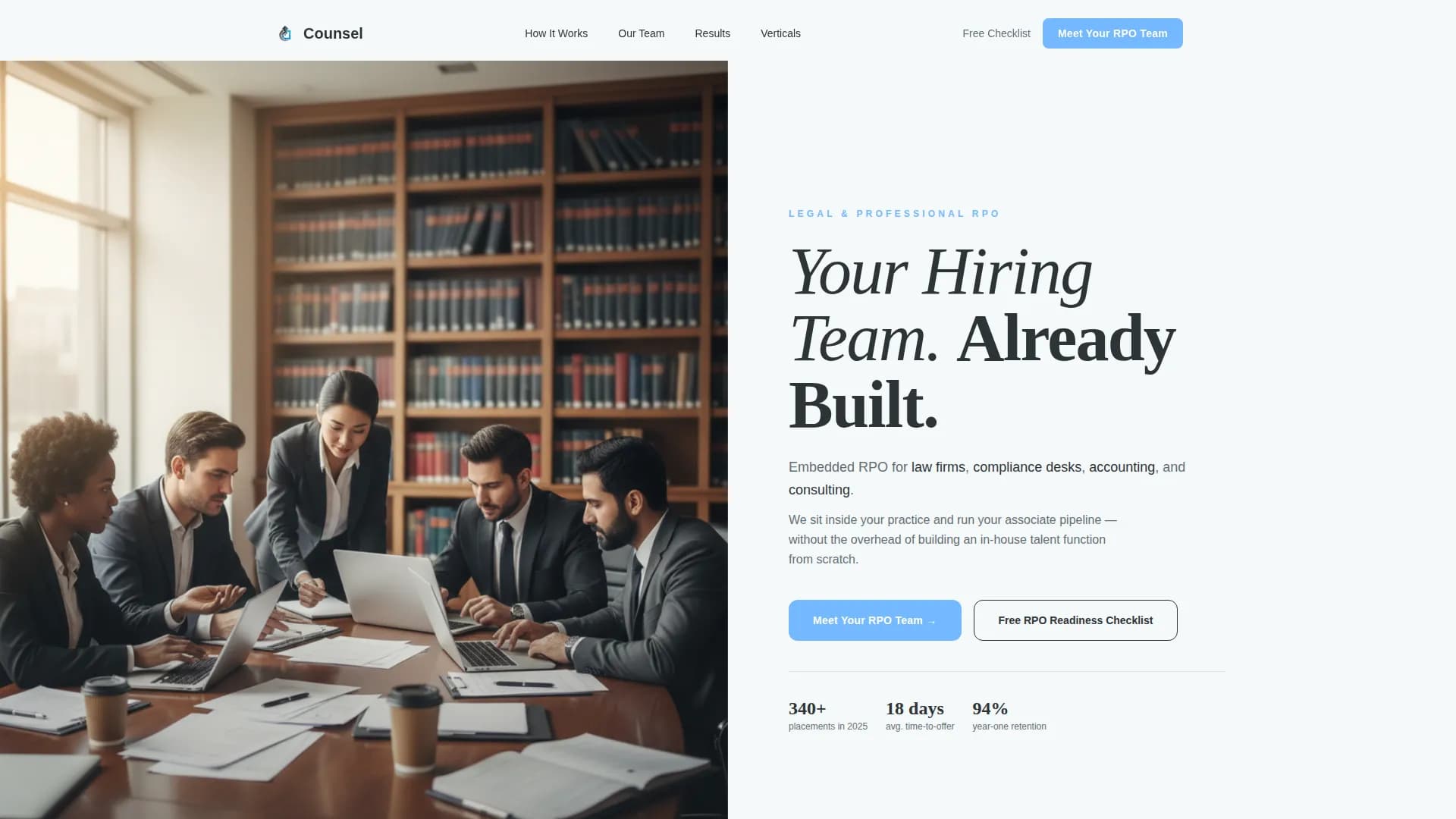 Counsel - Legal Recruitment Landing page Template