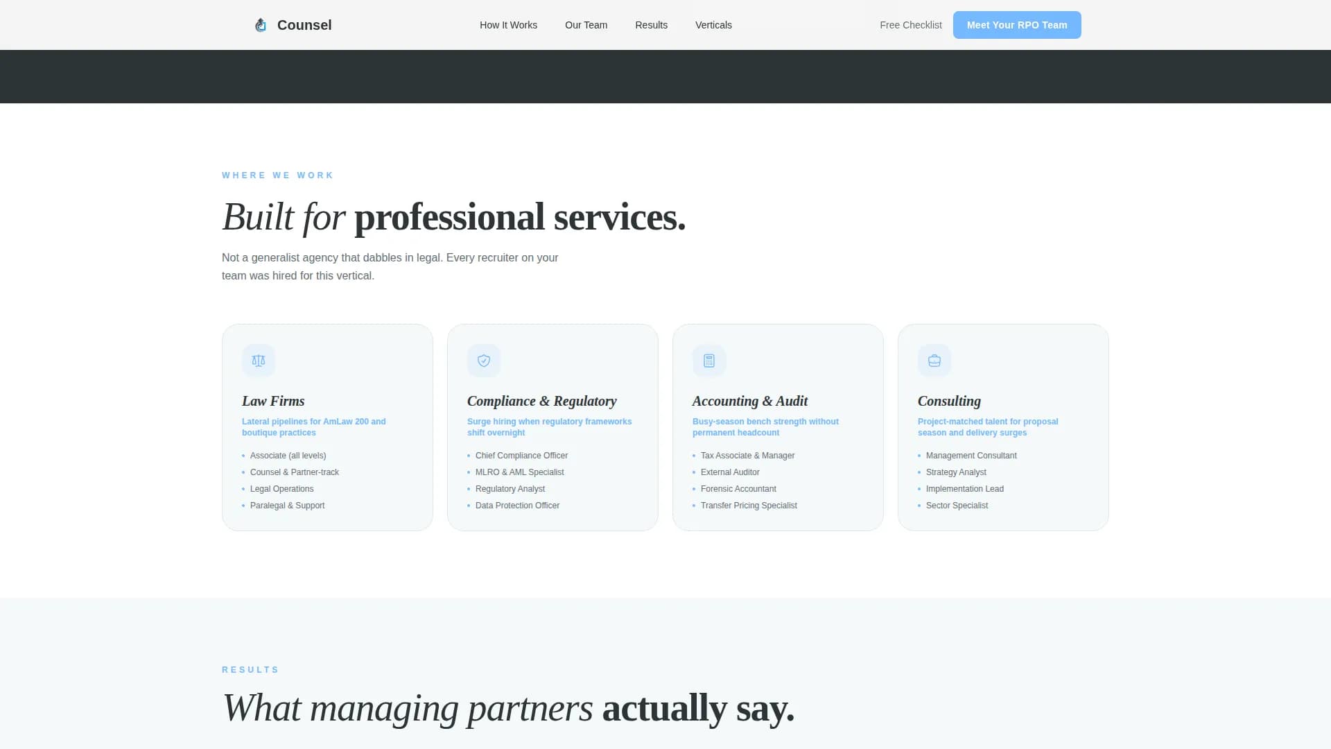 Counsel - Legal Recruitment Landing page Template
