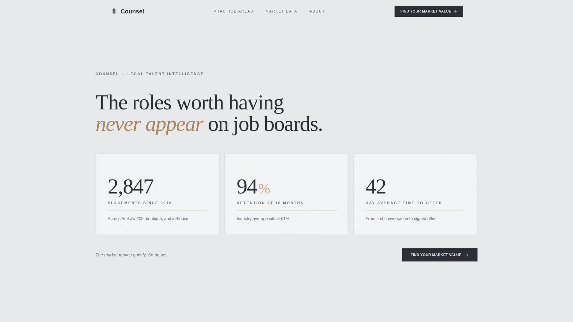 Counsel - Legal Recruiting Landing page Template