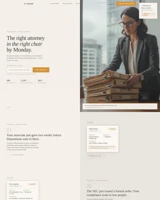 Counsel - Staffing Services Landing page Template