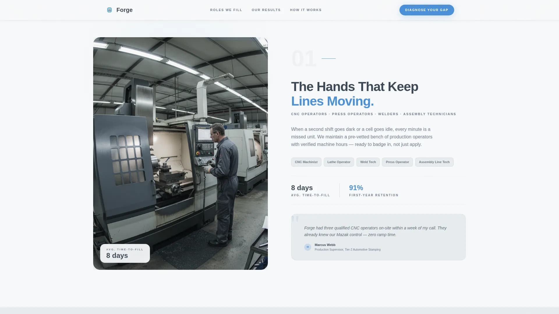 Forge - Recruiting Agency Landing page Template