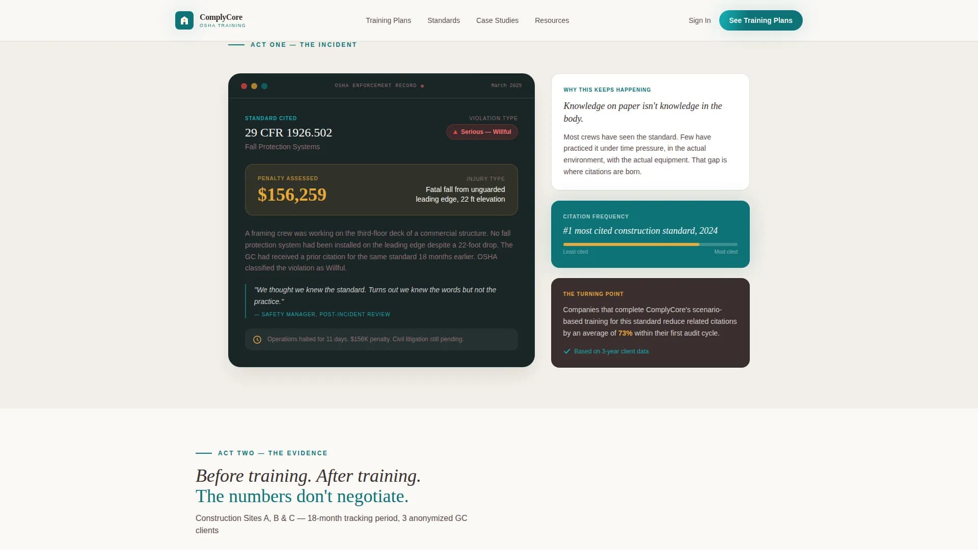Comply - Trusted OSHA Compliance Landing Page Template