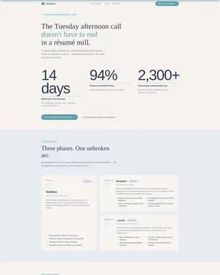 Transition - Outplacement Services Landing page Template