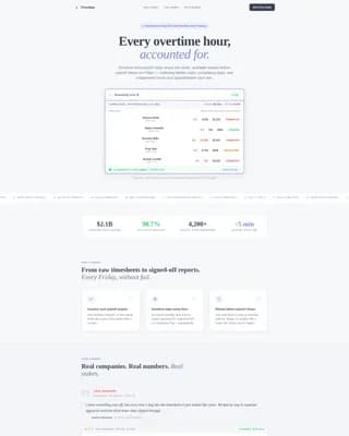 Report - Overtime Management Landing page Template