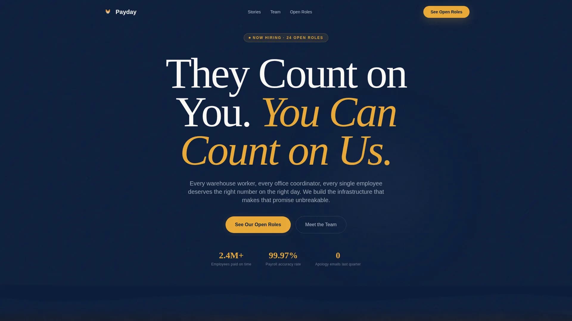 Payday - Recruitment Landing page Template