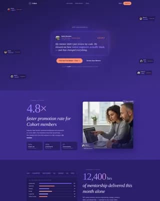 Cohort - Powerful Mentoring Landing Page Template