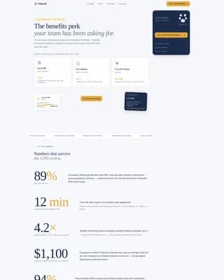 Pawroll - Benefits Platform Landing page Template