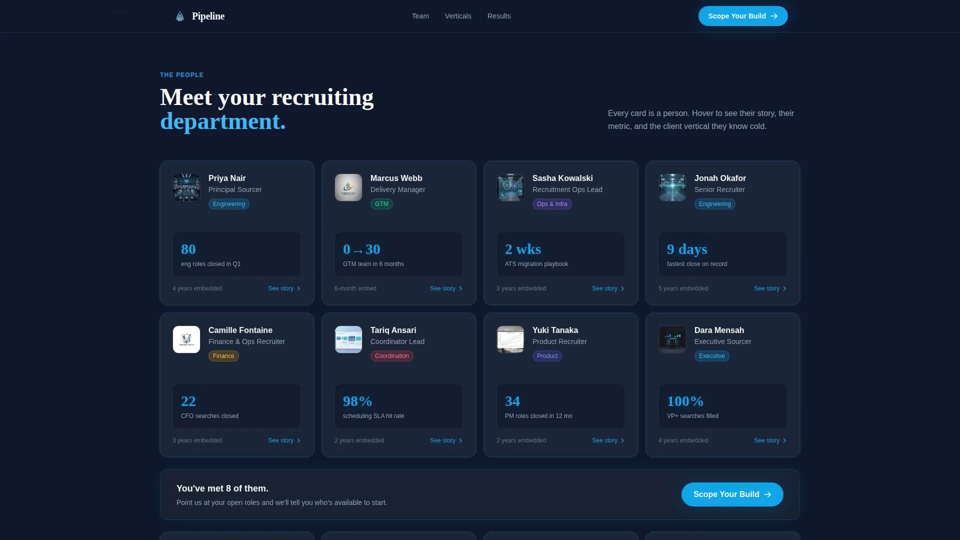 Pipeline - Recruitment Services Landing page Template