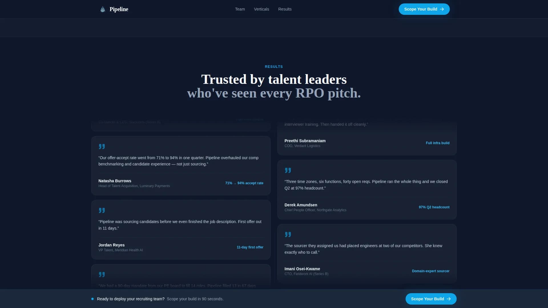 Pipeline - Recruitment Services Landing page Template