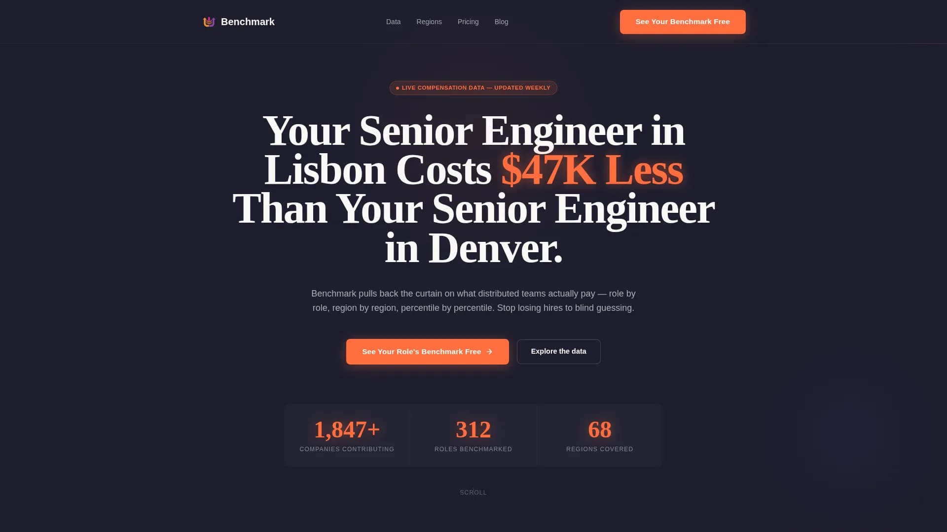 Benchmark - Remote Compensation Landing page Template