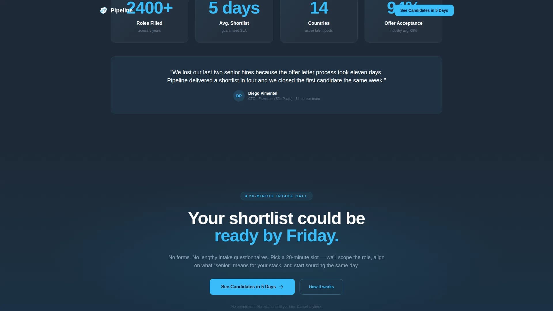 Pipeline - Powerful Remoterecruiting Landing Page Template