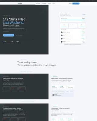 Shift - Reliable Staffing Landing Page Template